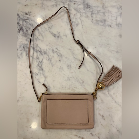 Tory Burch Leather Tassel Cross-Body - Light Oak - Picture 2 of 10